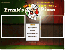Tablet Screenshot of frankspizzaandsub.com